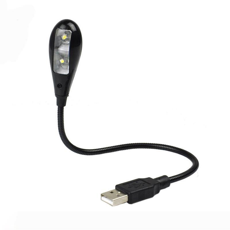BRELONG USB reading light with 2 LED lights and flexible gooseneck for laptop, desktop, PC and MAC computers