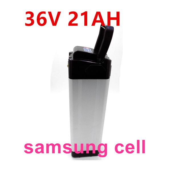 36V 21ah Silver fish Top discharge e bike battery 36v 20ah Li-ion Lithium for 350W 500W 1000W 1500W motor