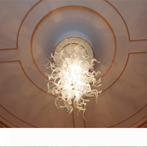 Elegant Large Chandeliers Modern White Blown Glass Murano Pendant Light Villa Office Coffee Home Decorative