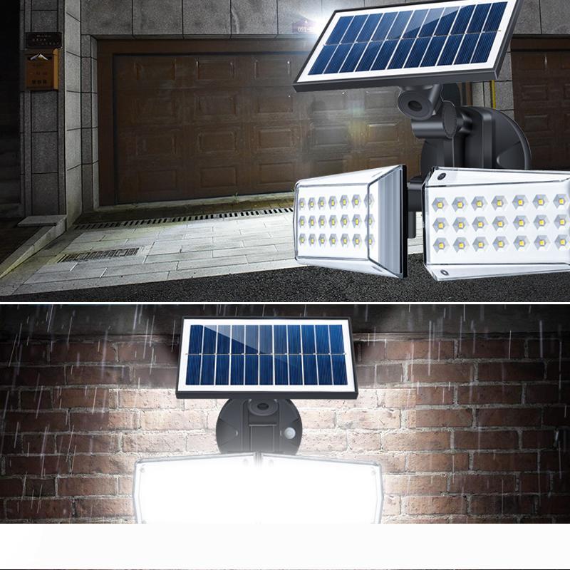 Solar Microwave Induction Light 20W Led Motion Sensor Flood Lights Outdoor Induction Lamp, Intelligent Light, 6000K, Cool White