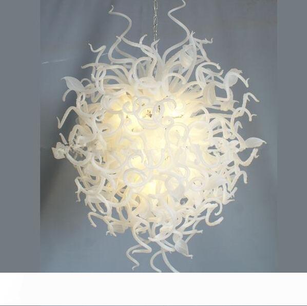 Free Shipping LED Bulbs Latest Technology Romantic Arabic Ceiling Light Lamp Modern Murano Glass Chandelier White