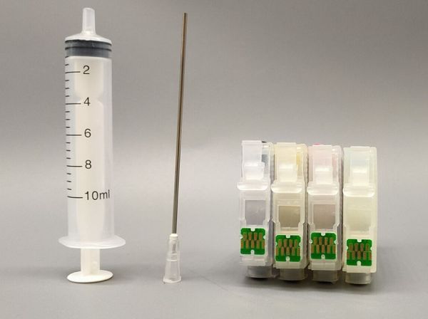 2sets-Lot 4-color-set T2001-T2004 T200XL refill ink cartridge for Epson XP-200-300-400-410,wf-2530-2540-2520 printer,With ARC chip