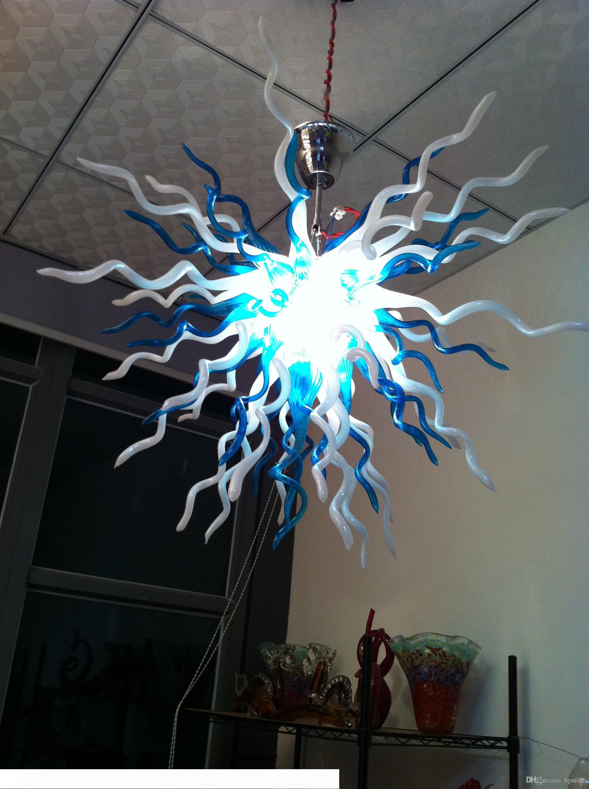 Free Shipping AC Led Bulbs 110v 240v Hanging LED Lamp New Design Modern Residential Blown Glass Pendant Light