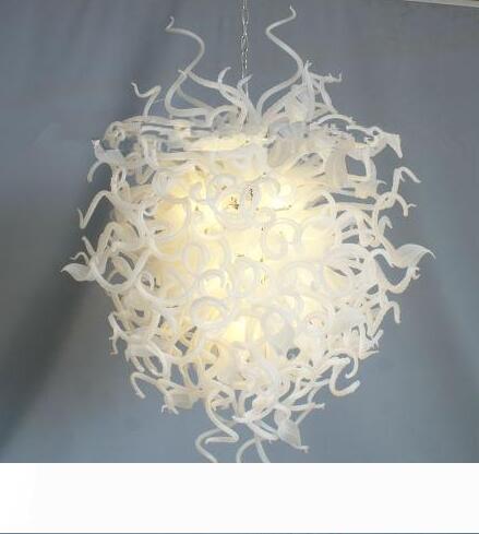 New Glass Ball Pendant Lamps White Glass Chandelier Round Shape Modern Lamp Bubble LED Crystal Chandeliers with LED Bulbs