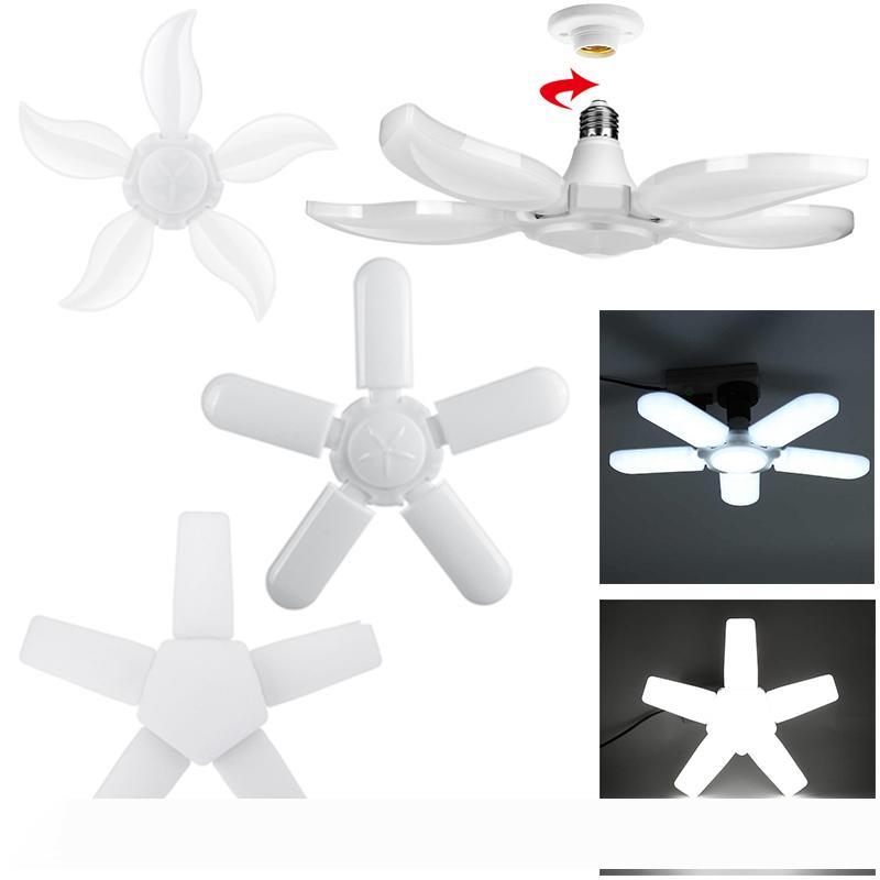 LED Fan Garage Light E27 75W 100W 85-265V LED Bulbs 5 Leaf 360 Degrees Angle Adjustable Industrial Lighting for workshop