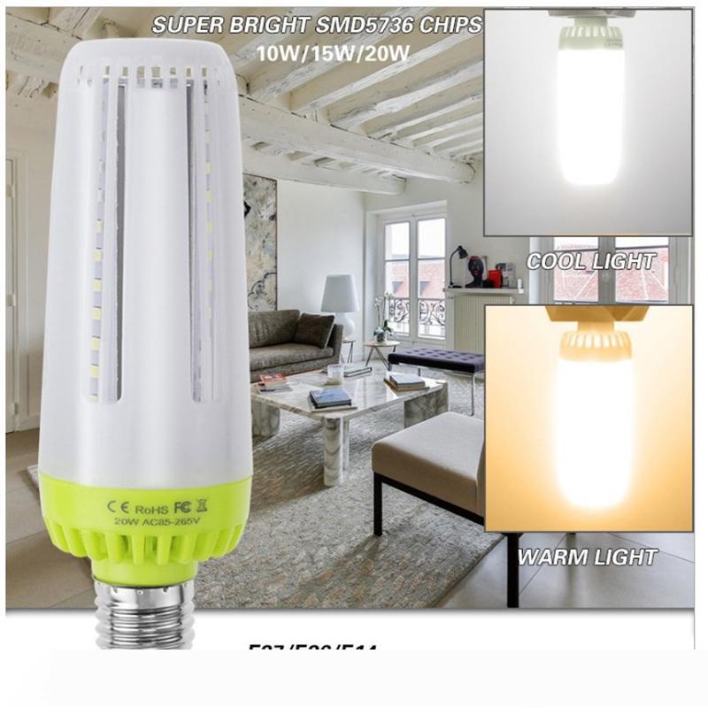 led light bulbs E27 E26 E14 No Stroboscopic LED Corn Lamp 10W 15W 20W AC85-265V Super Bright Energy Saving Light for Indoor Lighting