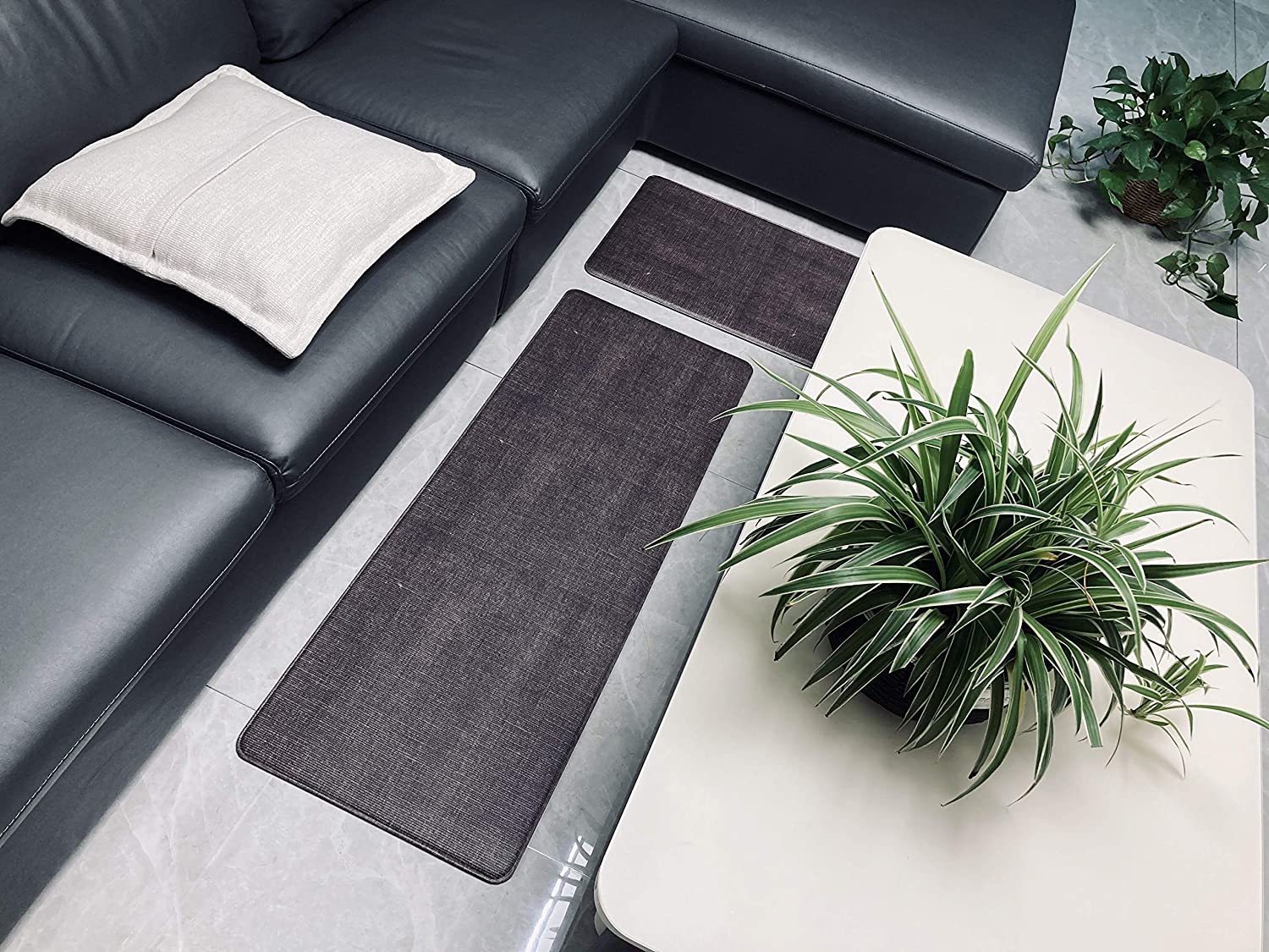 Anti Fatigue Kitchen Rug Sets 2 Piece Carpets Textiles,Comfort Floor Standing Mat,Waterproof Non Slip Thick Cushioned Rugs for Kitchen, Office Home