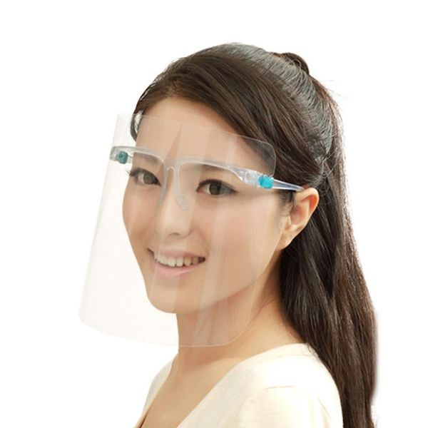 Face Reusable Safety Shield Glasses Goggle Faceshield Visor Transparent Anti-Fog Anti-Splash Layer Protect Eyes from Splash Face Mask