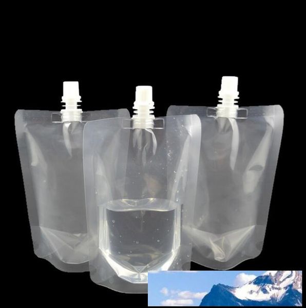 350ml Stand up Plastic Drink Packaging Bag Spout Pouch for Juice Milk Coffee Beverage Liquid Packing bag Drink Pouch nt