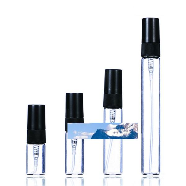 2ml 3ml 5ml 10ml Spray Bottle Perfume Empty Glass Vials Reusable Aromatherapy Fine Mist Atomizer Cosmetic kit Accessories Sample