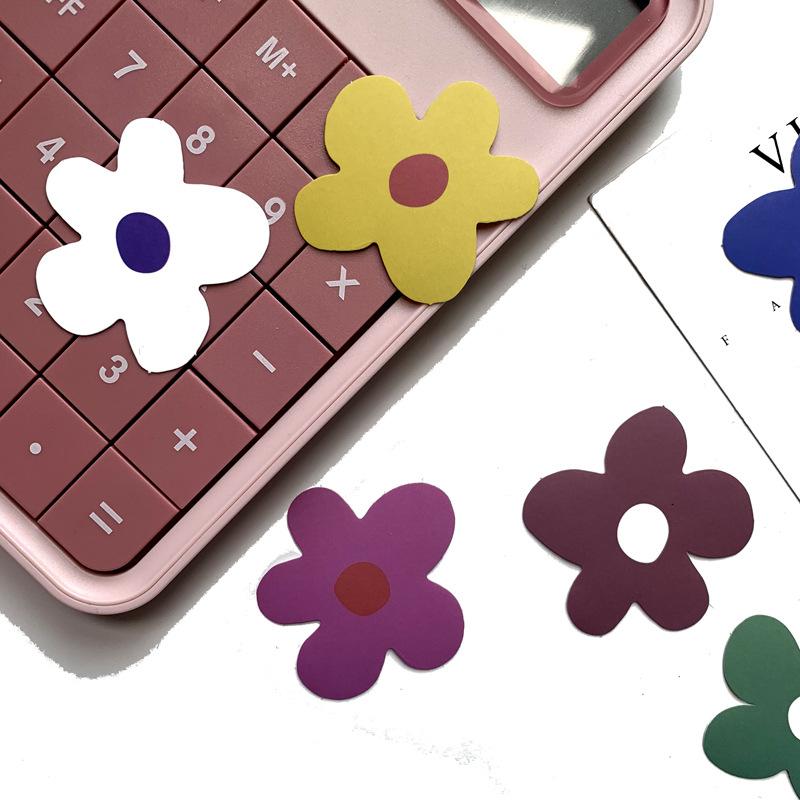 5 Sets=30PCS Korean Cartoon Colored Flower Stickers Waterproof Stickers for Mobile Phones and Notebooks