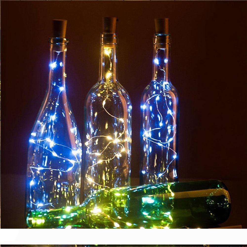 20LEDs Light Cork Cork Glass Wine LED Copper String Christmas Party Wedding Holiday Decoration String Lights