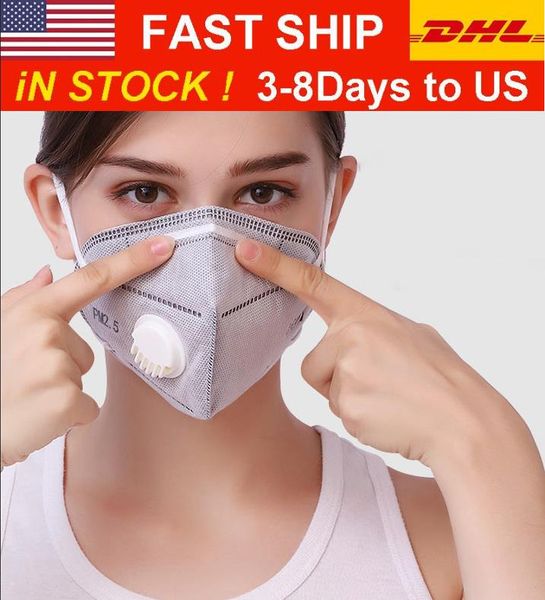 In StockFree shipping 3-7 days to US!KN95 mask factory supply retail package 95% filter mask Reusable 5 layer anti-dust protective face mask