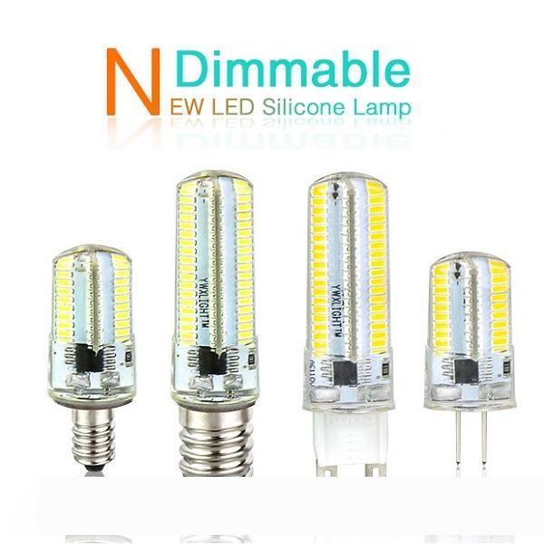 Led Light G9 G4 Led Bulb E11 E12 14 E17 G8 Dimmable Lamps 110V 220V Spotlight Bulbs 3014 SMD 64 152 Leds light Sillcone Body for chandeliers