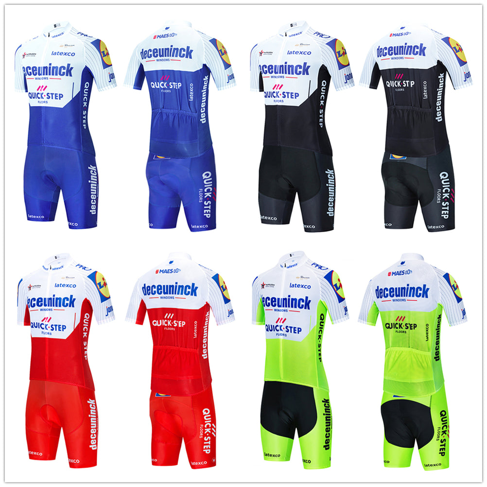 Tour De France 2020 Quick Step mens summer breathable Cycling Jersey set Quick Dry MTB bike cycling Clothing bib shorts kit Ropa Ciclismo