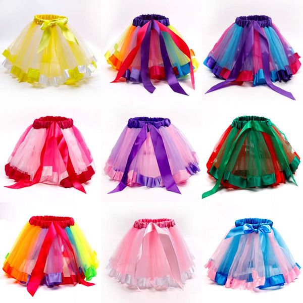 New Tutu Skirt Baby Girl Skirts Princess Mini Pettiskirt Party Dance Girls Clothes Children Clothing Colorful Dress for Kids