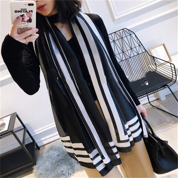 90-180cm New brand womens senior long Single layer chiffon silk shawls Fashion tourism soft Designer luxury gift scarves printing Scarf