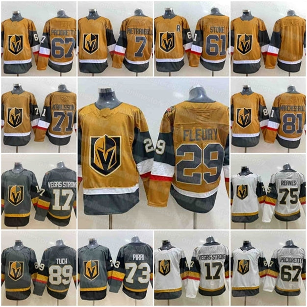 29 Marc-Andre Fleury Vegas Golden Knights 2021 Hockey jersey William Karlsson Ryan Reaves Robin Lehner Max Pacioretty 61 Mark Stone Jersey