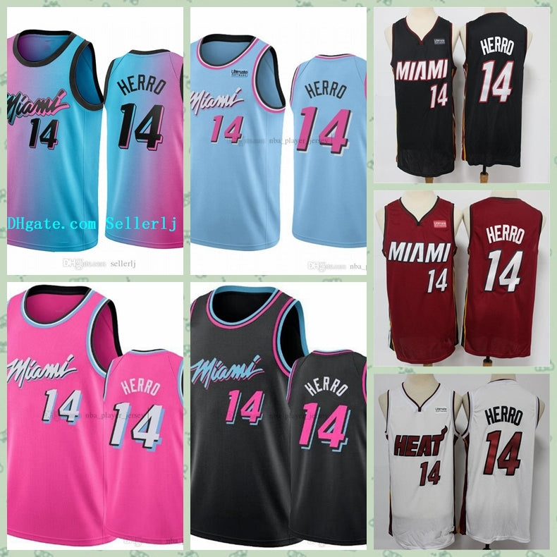 Men Youth 3 Wade 14 Hero Jimmy Butler Miami\rHeat\rBlue Pick City 2020-21 Jersey