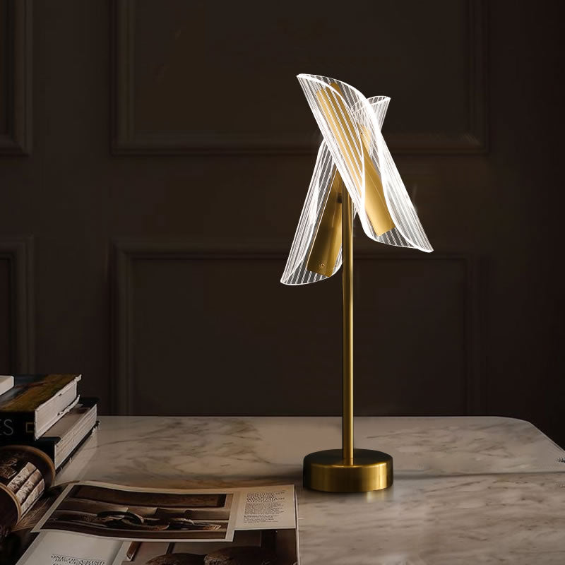 Postmodern Simple Table Lamp Acrylic Guide Vertical Lighting Creative Nordic Bedroom Desk Living Room Study Decorative Table Light Hotel Office Floo