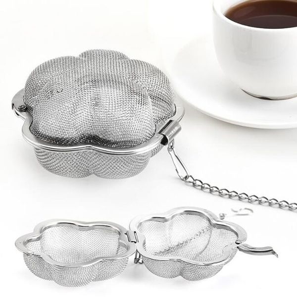 Stainless Steel Tea Strainer Flower Shape Tea Filter Diffuser Home Office Teaware Accessories Fast Shipping ZC3489