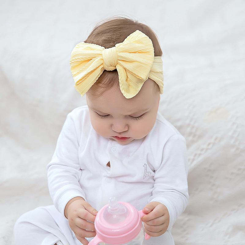 Infant Headbands Bows Children Winter Head Accessories Nylon Hair Band Double Bow Headband For Baby 211197
