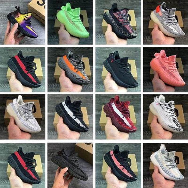 EUR26-35 Kids Bred Zebra Cinder Running Shoe Infants Hyperspace Static Synth Black Cloud White Desert Sage Green Glow Clay Sneaker