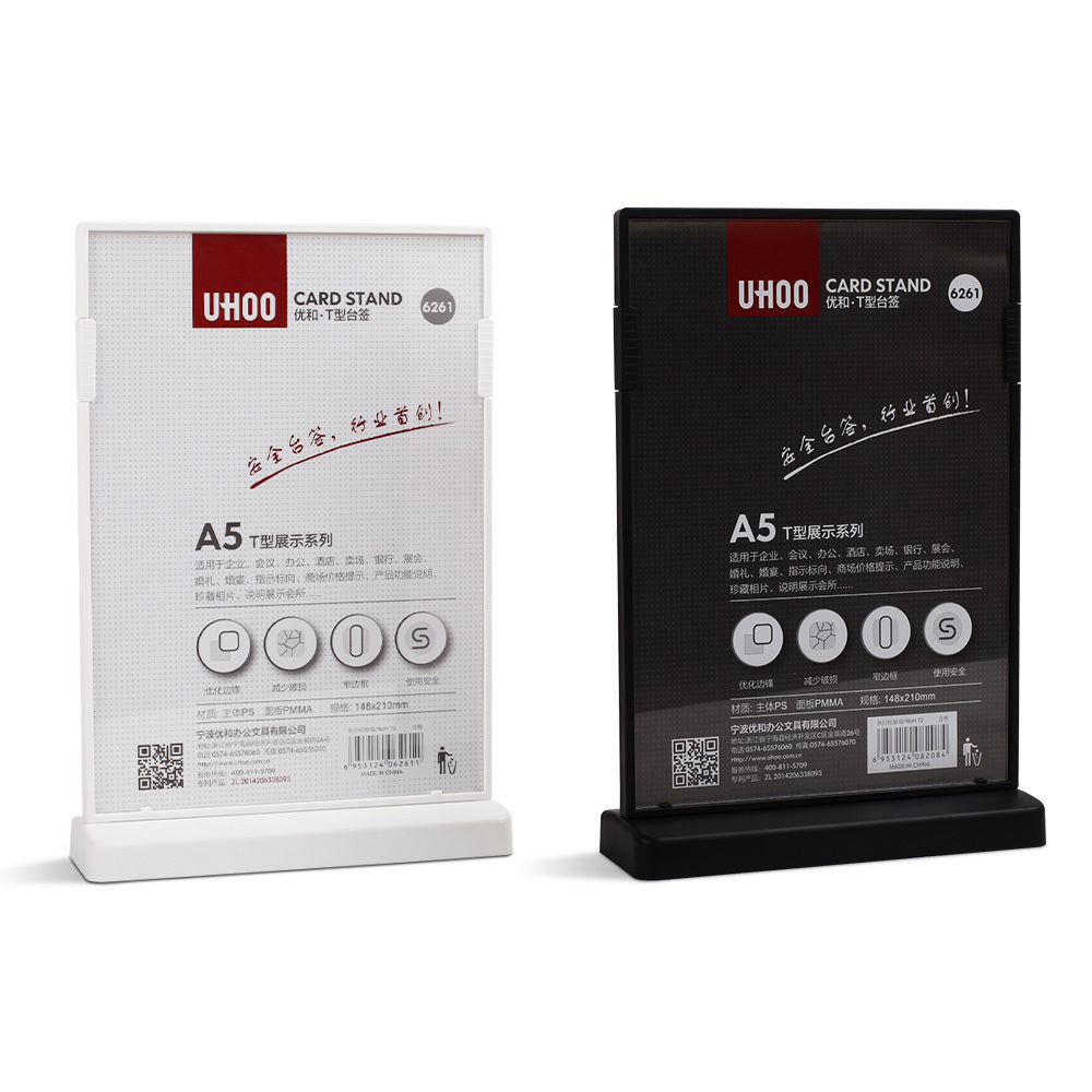 Acrylic Tshaped Plastic Sign Holder Display Stand Holder Desk POP Acrylic Menu Holder Sign Board for Restaurant Hotel