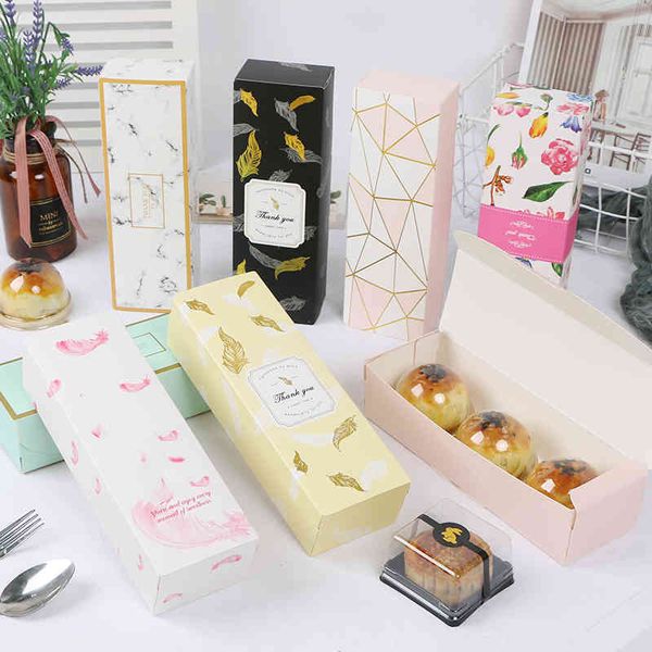 LBSISI Life 20pcs Candy Box Merry Christmas Paper Gift Box Nougat Candy Wrapper Paper Boxes Cookie Biscuit Paper Flip Box 210323