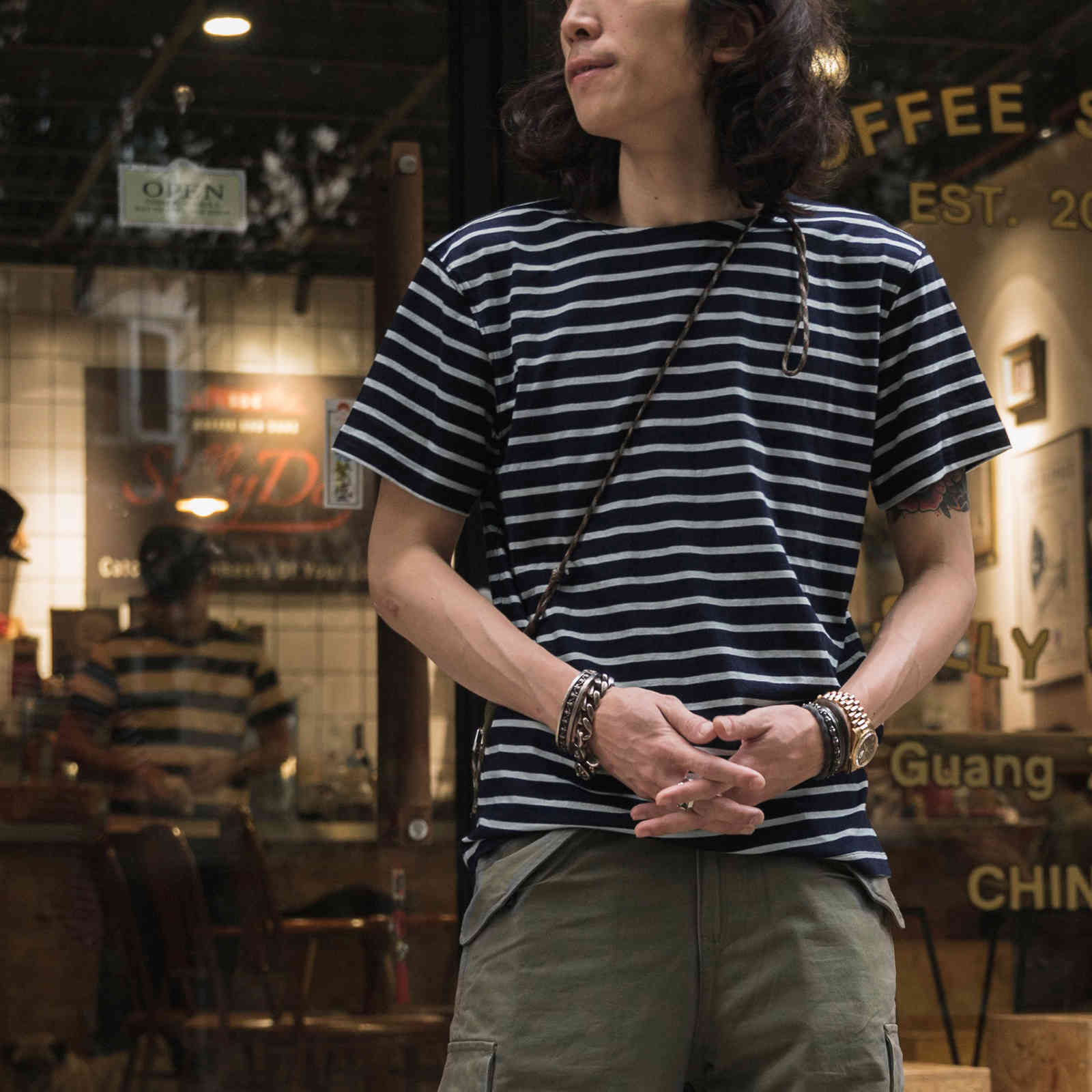 blouses Bronson Breton Stripes T-Shirts Retro Short Sleeve French Marine Sailors Shirts