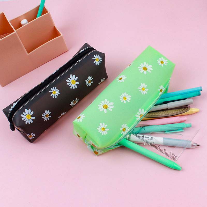 Daisy Pencil Case Bags Transparent Candy Color Pen Cases Gift Pens Box School Supplies Stationery 122845