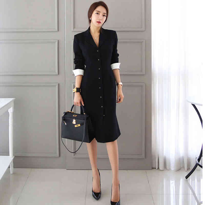 dresses Arrival Women Straight Half Sleeve Slim Vestidos Autumn Office Lady Clothing Nv9e 3N86