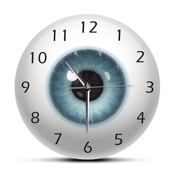 Eye The Eyeball with Beauty Contact Pupil Core Sight View Ophthalmology Mute Clock Optical Store Novelty Wall Watch Gift 210325 ball