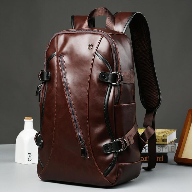 Factory wholesale man bag original design crazys horses leather backpacks. Crazy Horse retro old men and mans handbag Backpack School wind
