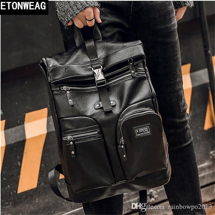 Wholesale brand men handbag high quality leather mens backpack multi-functional compartment computer bag outdoor travel leisure leathers backpacks
