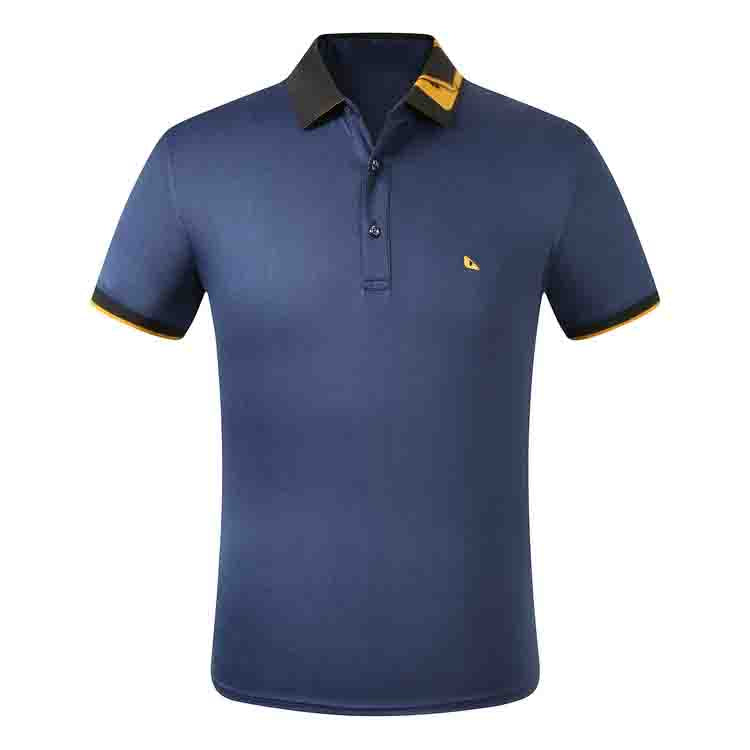 Polo shirt splicing men&#039;s casual high-end pique fabric fashion mesh lapel active chip short sleeve womenM-3XL