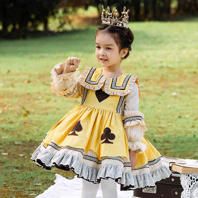 Girls&#039; dresses Lolita Royal es for Baby Girls Princess Vintage Ball Gown infant Boutique Clothing Children Birthday Frocks
