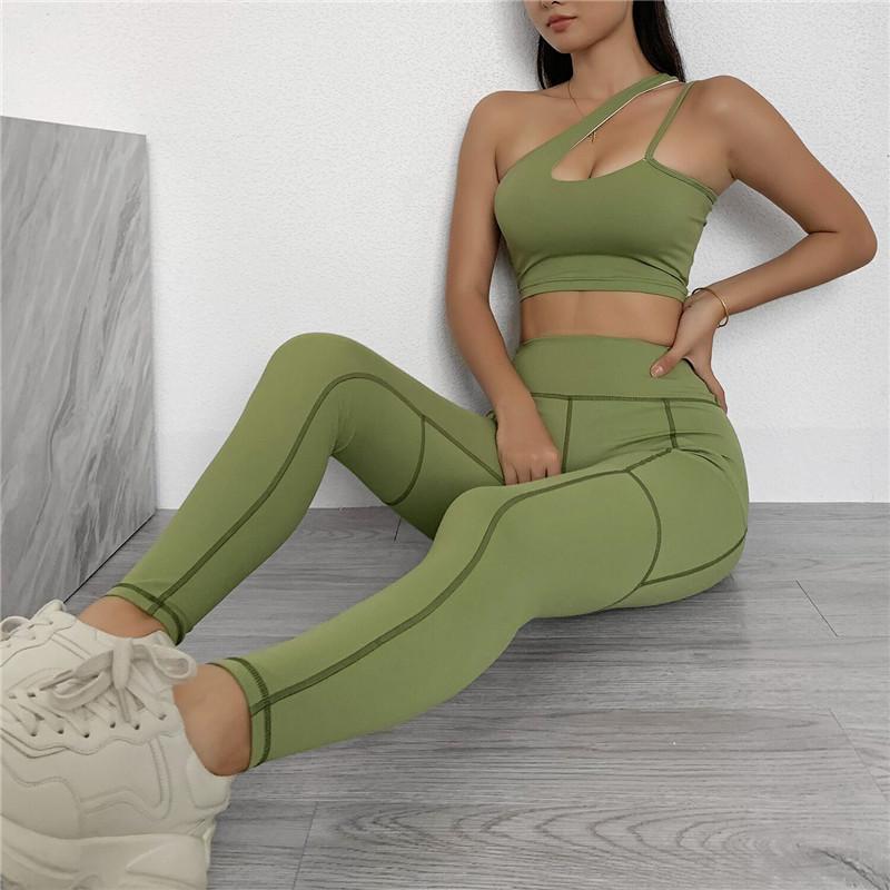 Sports Suits Seamless Yoga Set Women Fitness Clothing Sportswear Woman Gym Leggings Padded Push-up Bra Outfit