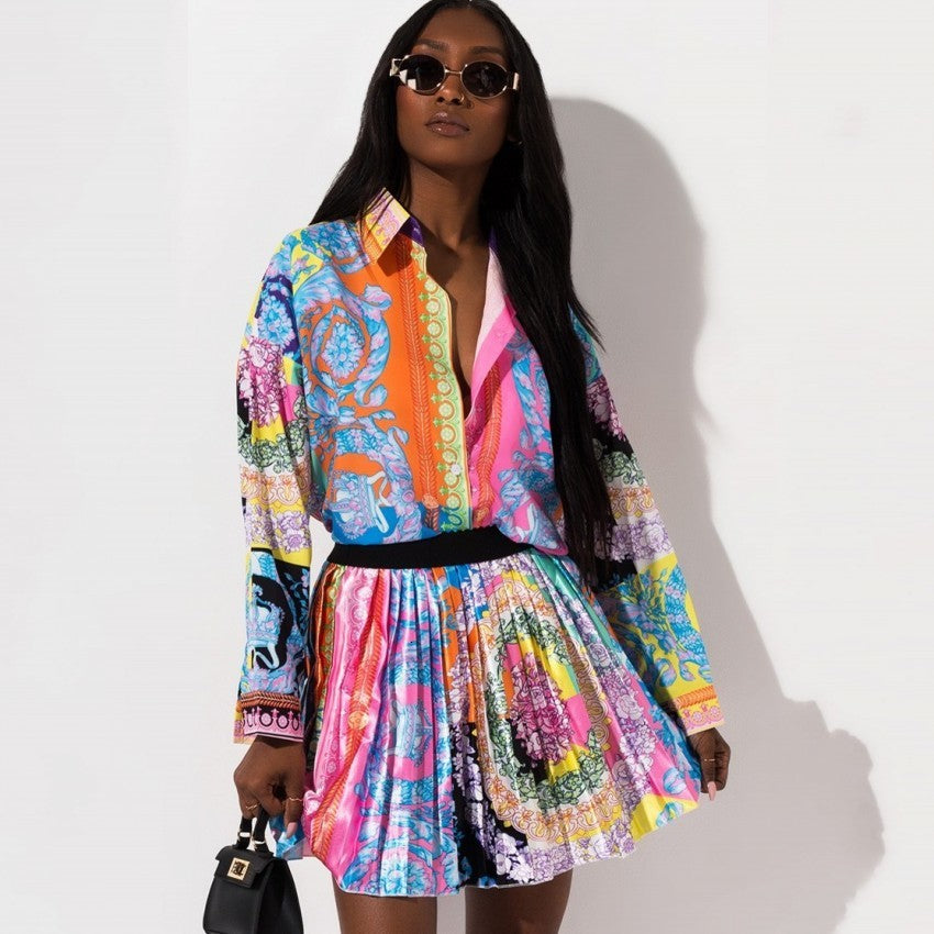 dresses Africa Clothing Set For Women 2 Piece Sets African Print Elastic Bazin Baggy Skirts Rock Style Dashiki Sleeve Famous Suit Lady