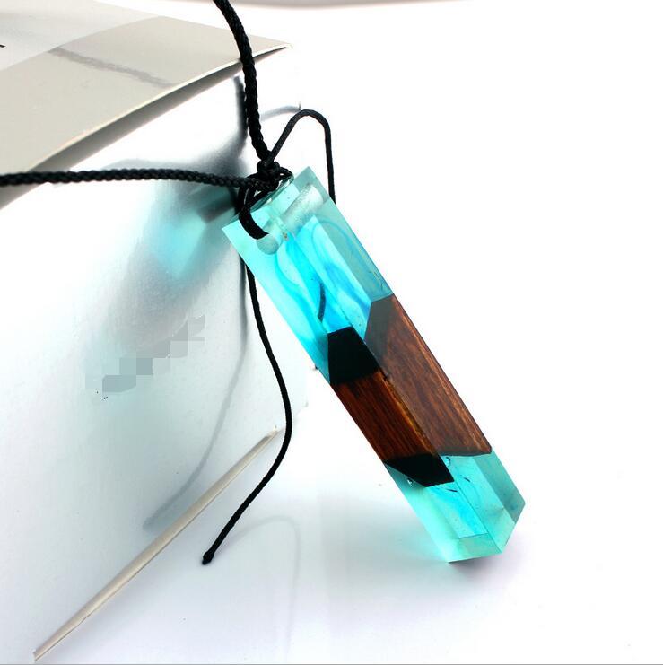 Pendant Necklaces 2021 Fashion Hand Wood Resin Necklace Pendant, Men And Women Applicable Jewelry, Knitting Rope, Gifts, Wholesale