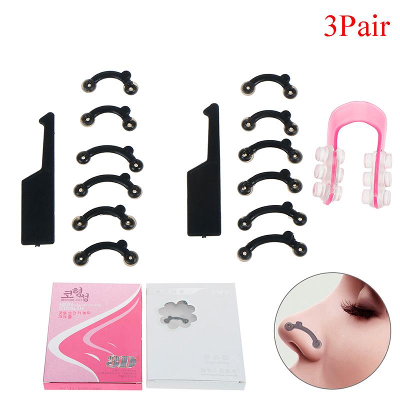 Electric Nose & Ear Trimmers 3Pair No Pain Up Shaper Lifting Shaping Clip Clipper Bridge Straightening Beauty Corrector Massage Tool