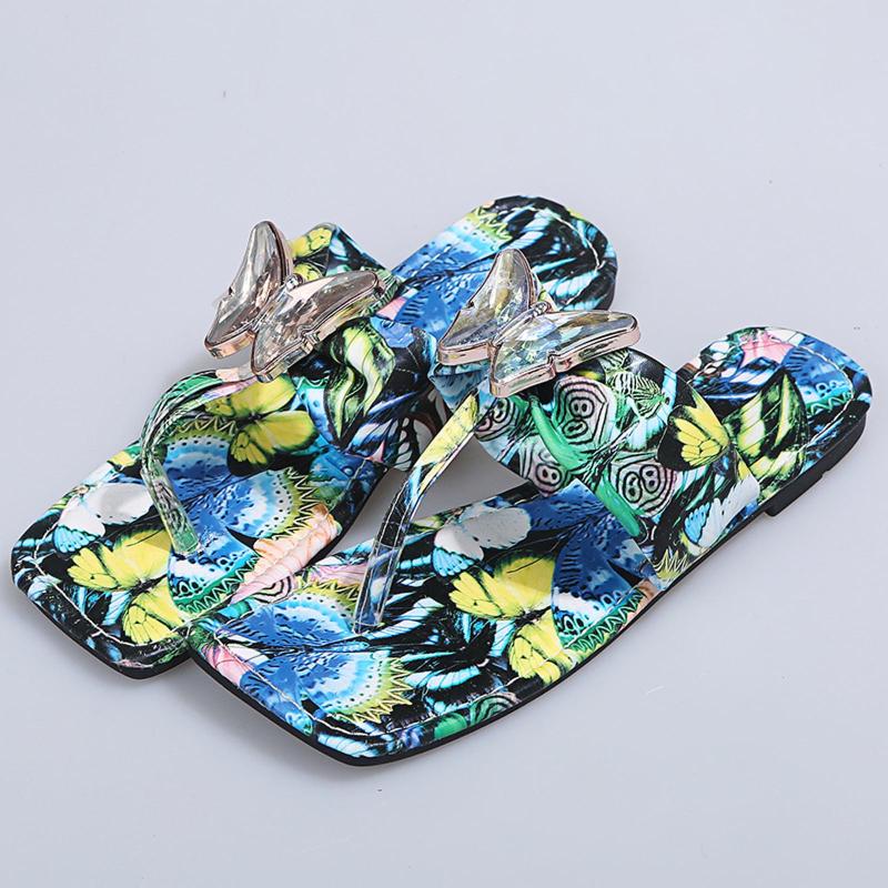 Dress Shoes Glitter Slippers Women Summer Sandals 2021 Fashion Bling Female Flip Flops Beach Diamond Flat Outdoor