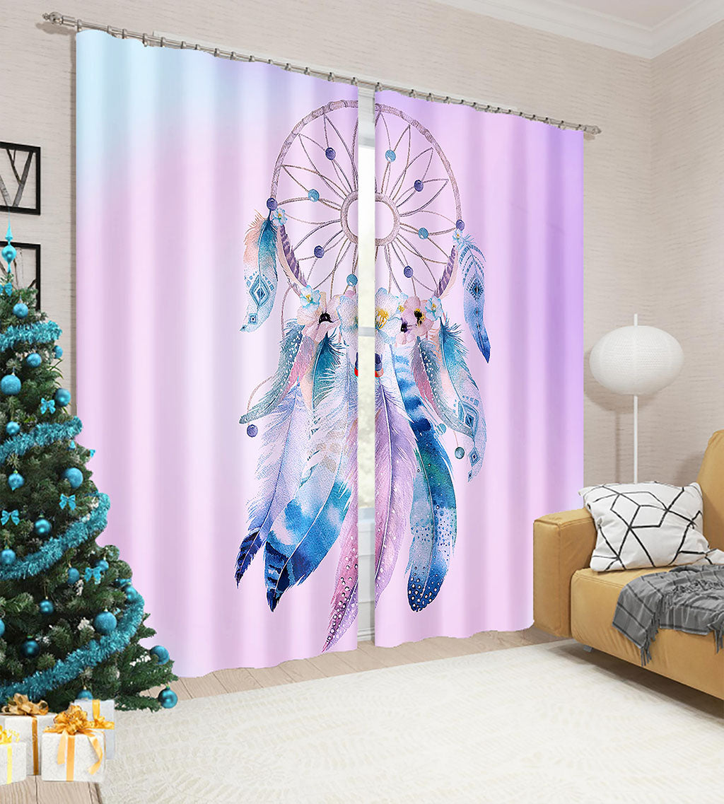 High quality custom 3d curtain fabric pink wedding curtains 3D Window Curtain Dinosaur print Luxury Blackout