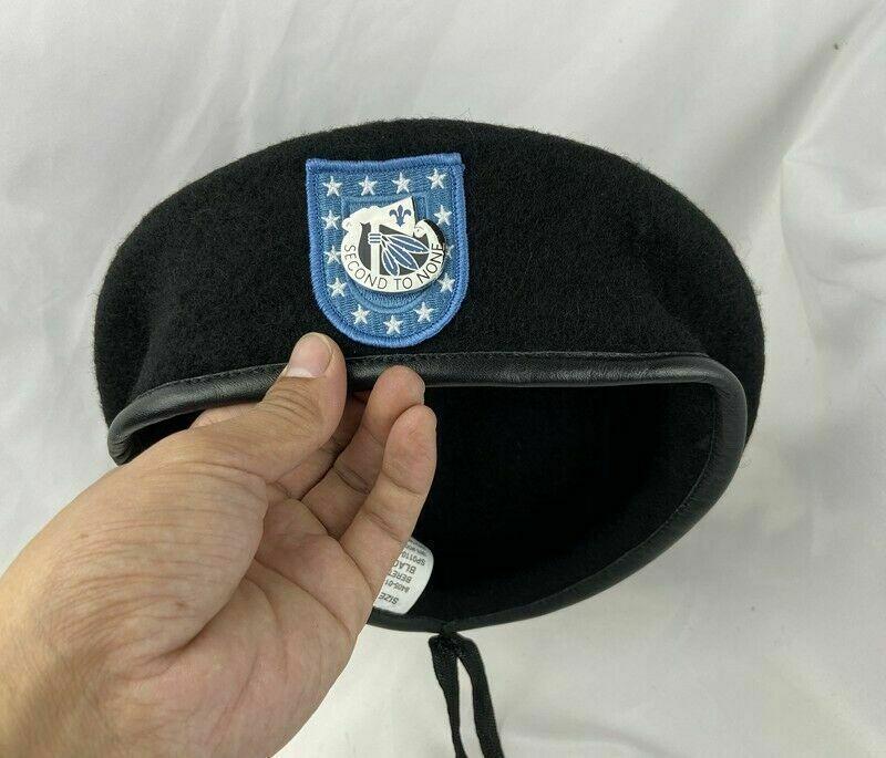 Berets Us Army Infantry Regiment BLACK WOOL Beret 2nd Division Second To None Badge Hat Military