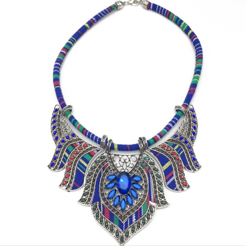 Pendant Necklaces Chunky Bib Statement Torque Choker Bohemia African Egypt Tribal C7AE