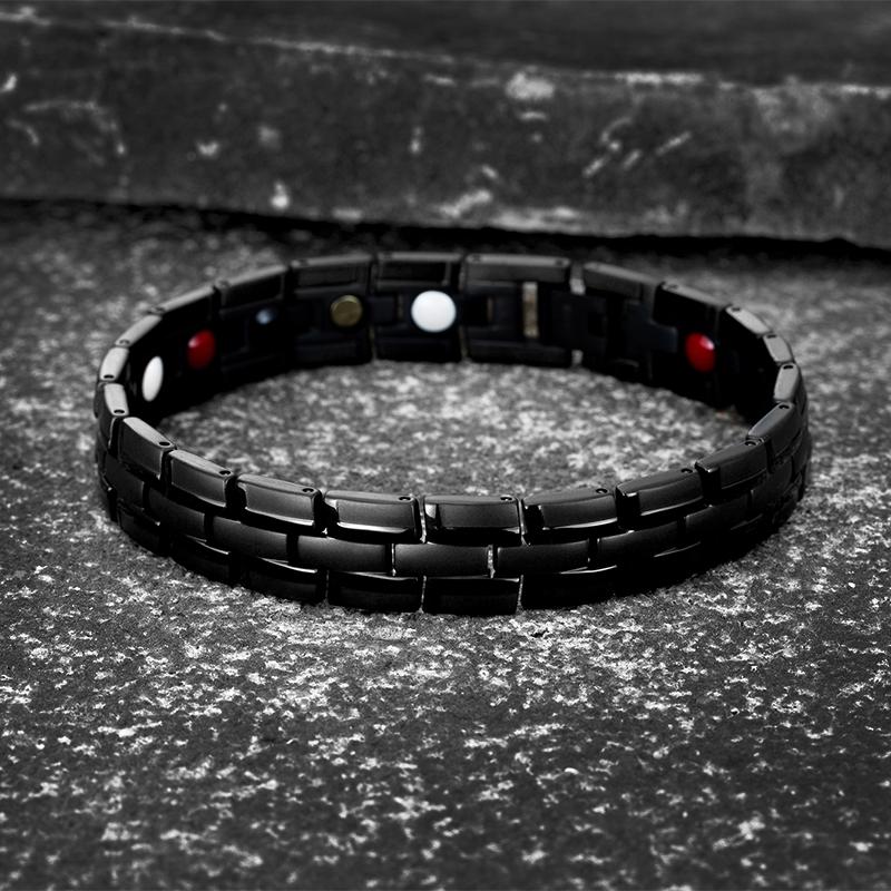 Link, Chain Men Women&#039;s Titanium Steel Healthy Magnetic Bracelets Magnet Therapy 4 Health Elements Energy Bracelet Bangle Men&#039;s Jewelry