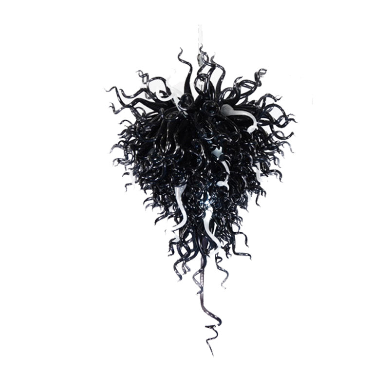 Modern Pendant Lamps Home Decoration Accessories Black and White Colored Hand Blown Glass Chandelier Interior Lighting Designer Room Decorative Ligh