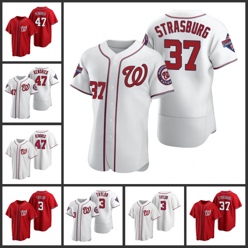 Washington&#13;Nationals&#13;Men Howie Kendrick Michael A. Taylor Stephen Strasburg Women Youth Jersey