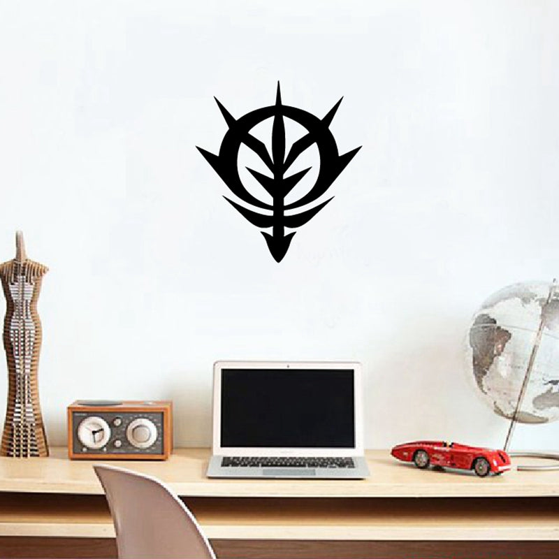 Zeon LOGO Gundam Viny Wall Decal Sticker , Robot Manga Anime Art Decal Laptop Sticker For Apple Macbook Pro - Air Decoration