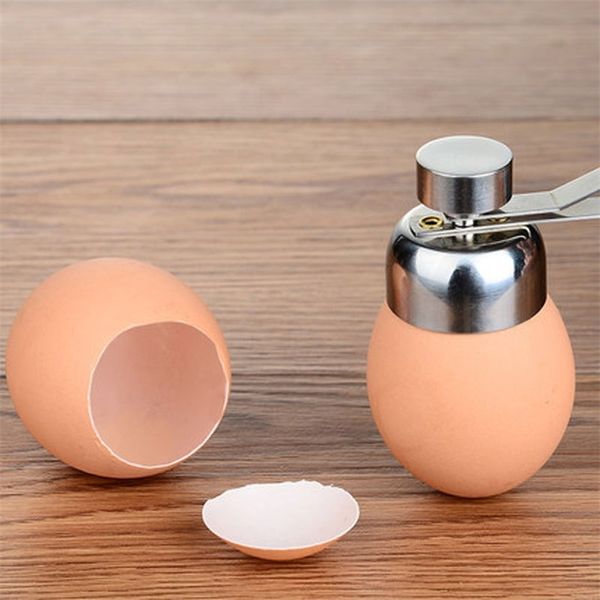 Egg Stainless Steel Boiled Noodle Cutter Shell Door Knocker Raw Biscuit Separator Opener Kitchen Tool 210423